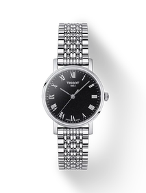 Vue de face de la montre Tissot Everytime 30mm avec ombre