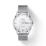 Front view of the watch Tissot Heritage Visodate Automatic with shadow