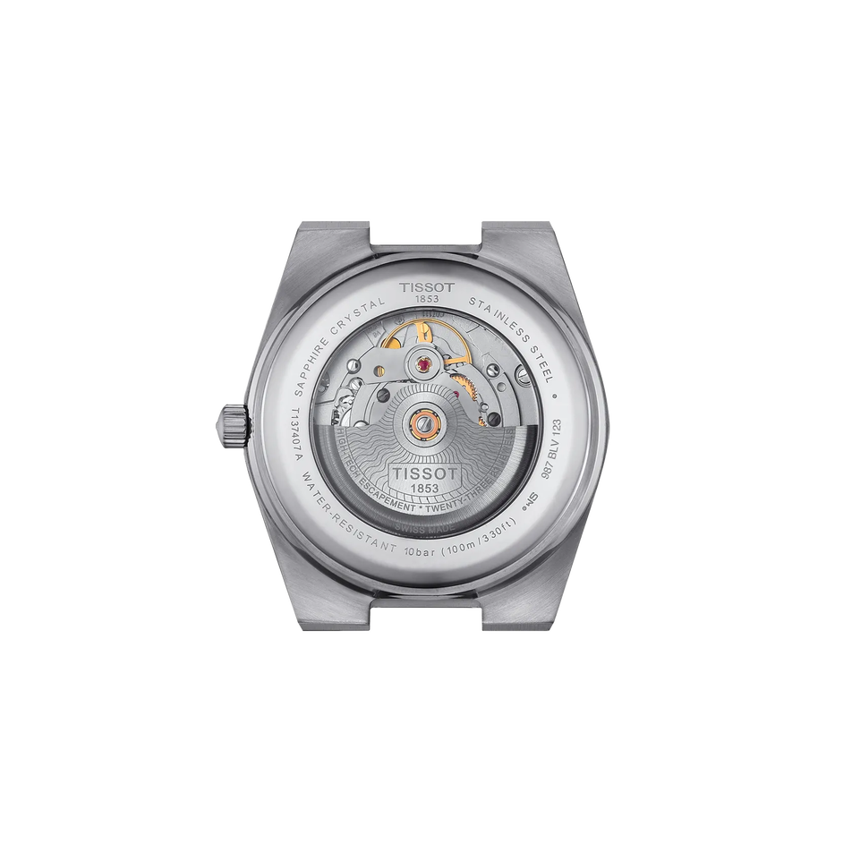 Back view of the watch case Tissot PRX 40mm
