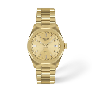 Front view of the watch Tissot PRC 100 Solar 34mm with shadow