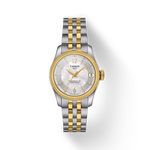 มุมมองด้านหน้าของนาฬิกา Tissot Ballade Powermatic 80 COSC Lady พร้อมเงา