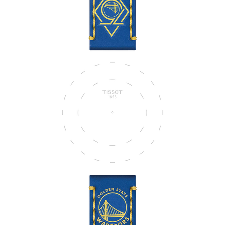 Focus on the lugs of Tissot Official Blue Leather Strap Lugs 22 mm