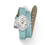 Front view of the watch Tissot Bellissima 26mm - M double tour strap with shadow