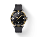 Front view of the watch Tissot Seastar 1000 40mm with shadow