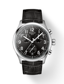 Front view of the watch Tissot Chrono L 42mm with shadow