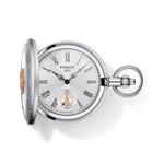 Front view of the watch Tissot Double Savonnette 49.8mm with shadow