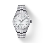 Front view of the watch Tissot PR 100 Powermatic 80 Lady with shadow