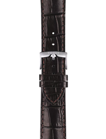 Zoom on Tissot Official Brown Leather Strap Lugs 22 mm