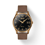 Front view of the watch Tissot Heritage Visodate with shadow