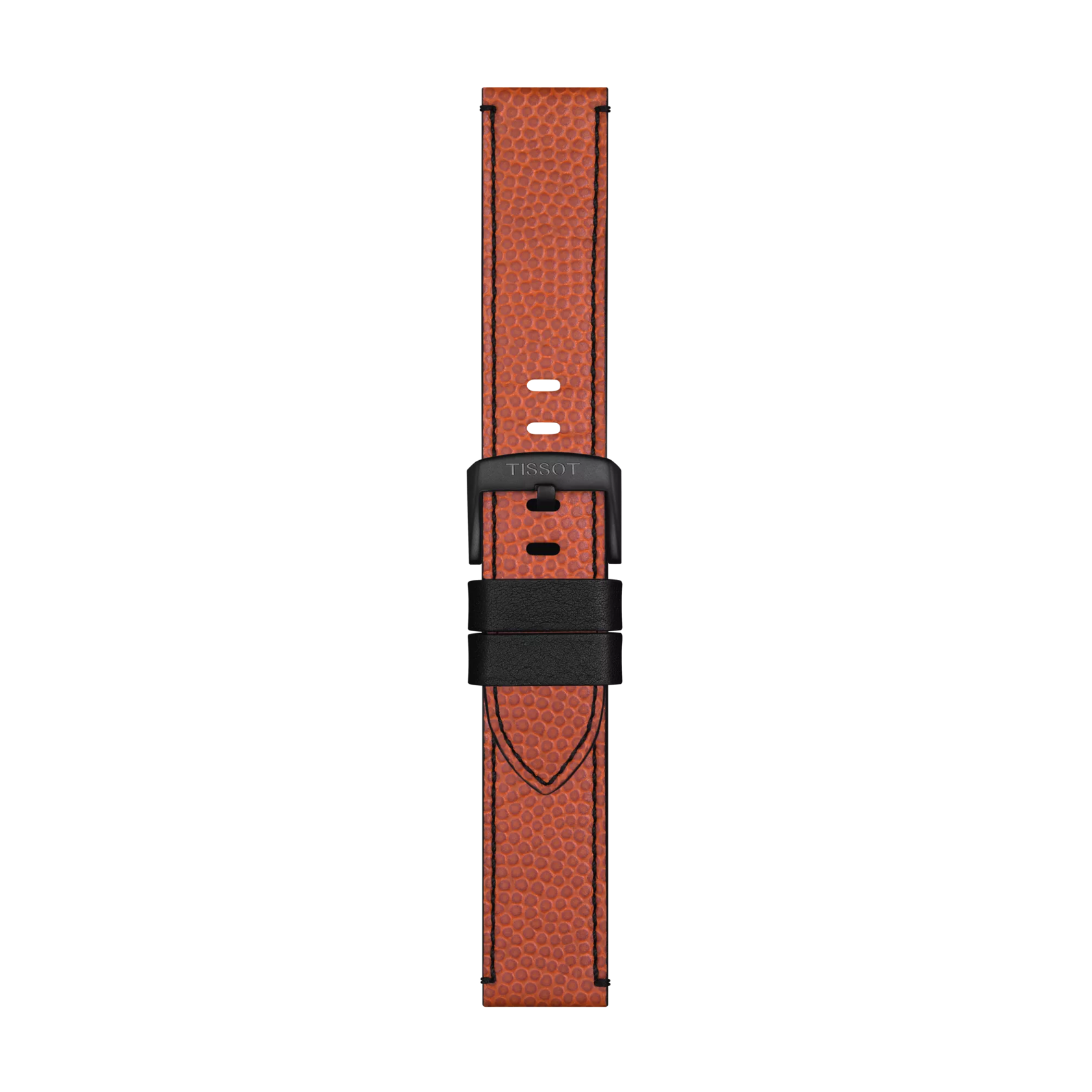 Vista frontal de Correa oficial de la NBA de piel Tissot Wilson&reg; 22mm