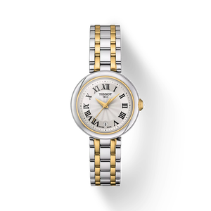 มุมมองด้านหน้าของนาฬิกา Tissot Bellissima Small lady พร้อมเงา
