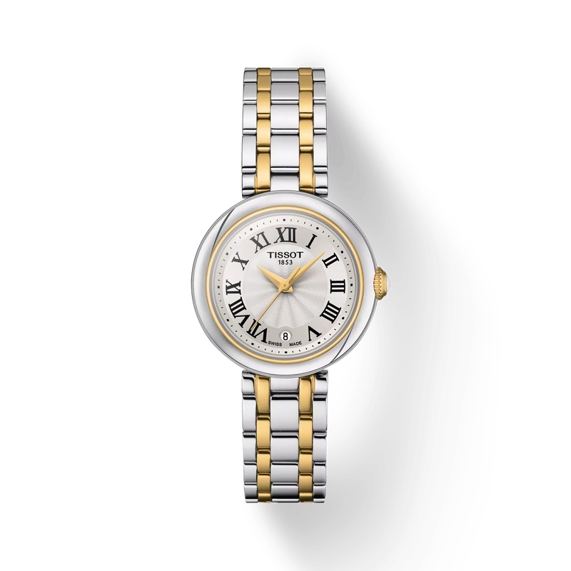Vista frontal del reloj Tissot Bellissima Small lady con sombra