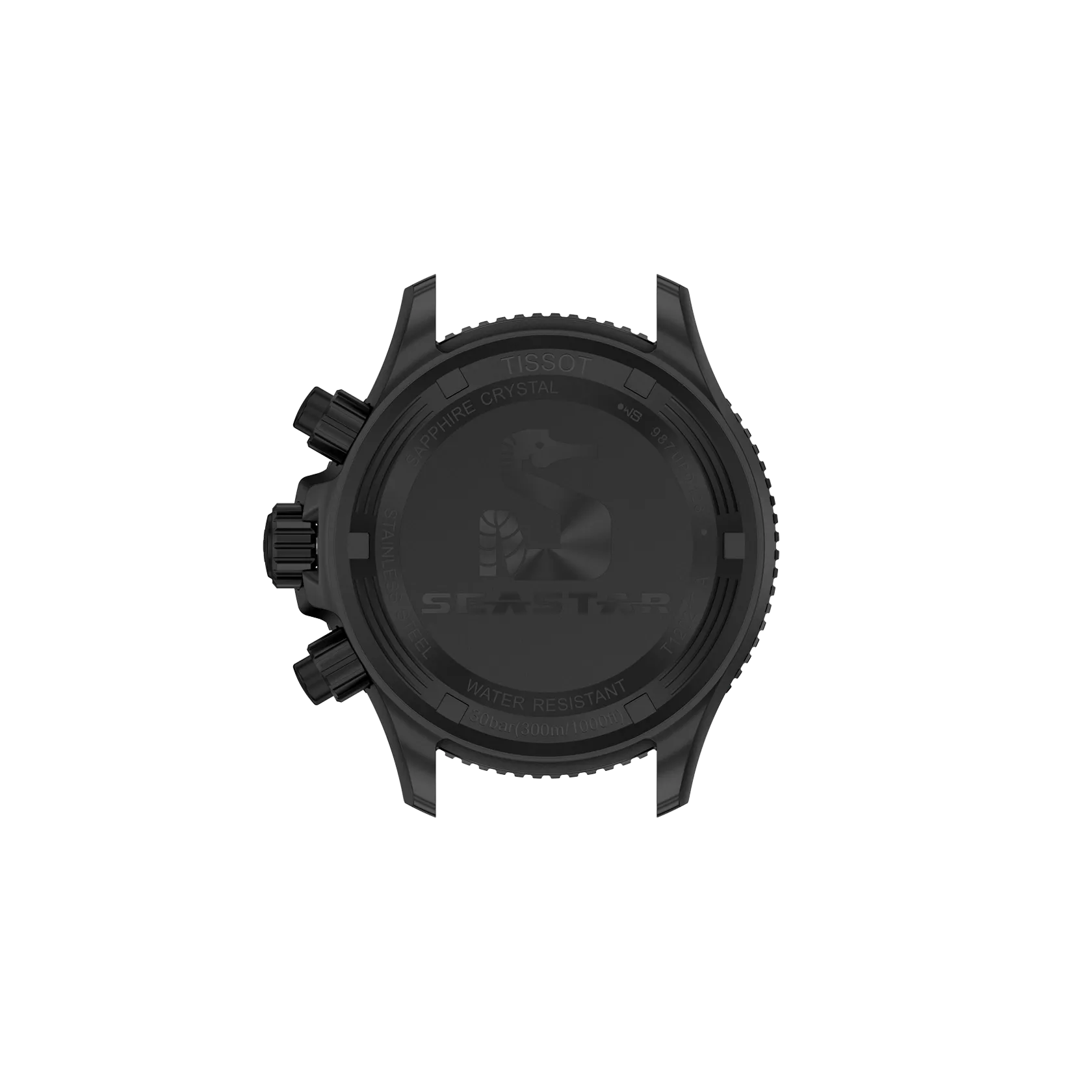 Back view of the watch case Tissot Seastar 1000 38mm