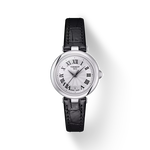 Front view of the watch Tissot Bellissima 26mm with shadow