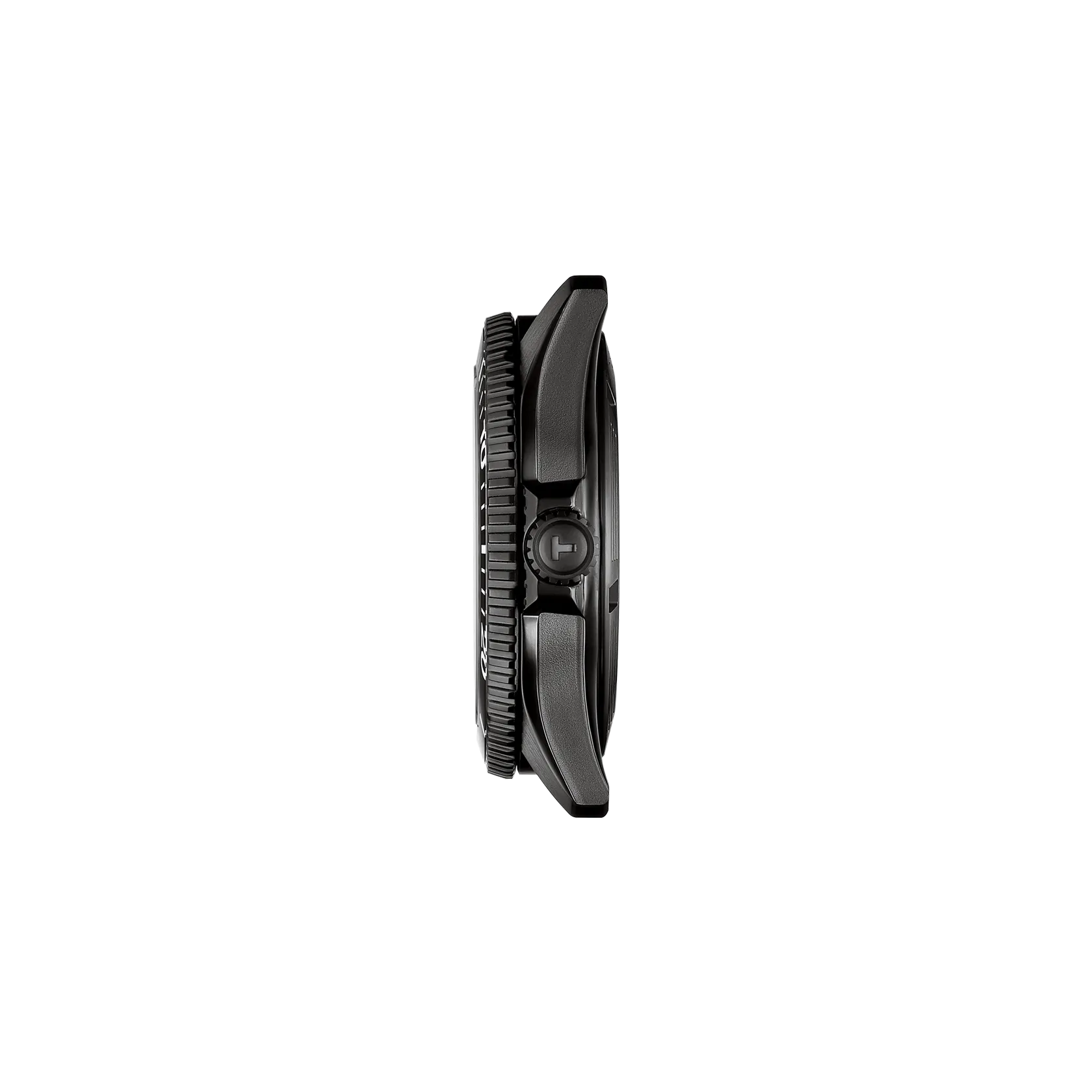 Profile view of the watch case Tissot Seastar 1000 40mm