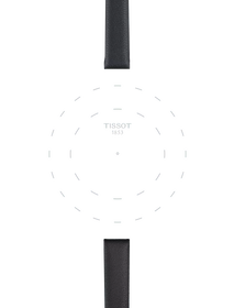 Focus on the lugs of Tissot Official Black Leather Strap Lugs 09 mm