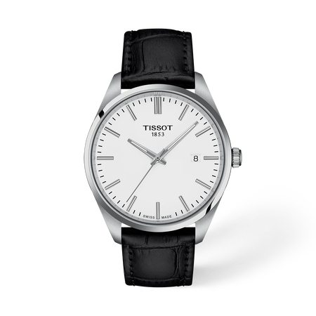 Front view of the watch Tissot PR 100 40mm with shadow