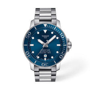 TISSOT シースター 1000 43mm の正面図・影あり