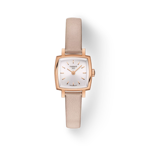 Front view of the watch Tissot Lovely Square with shadow