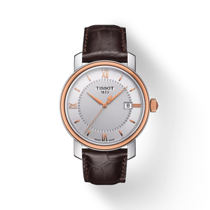 Front view of the watch 天梭港灣系列40mm with shadow