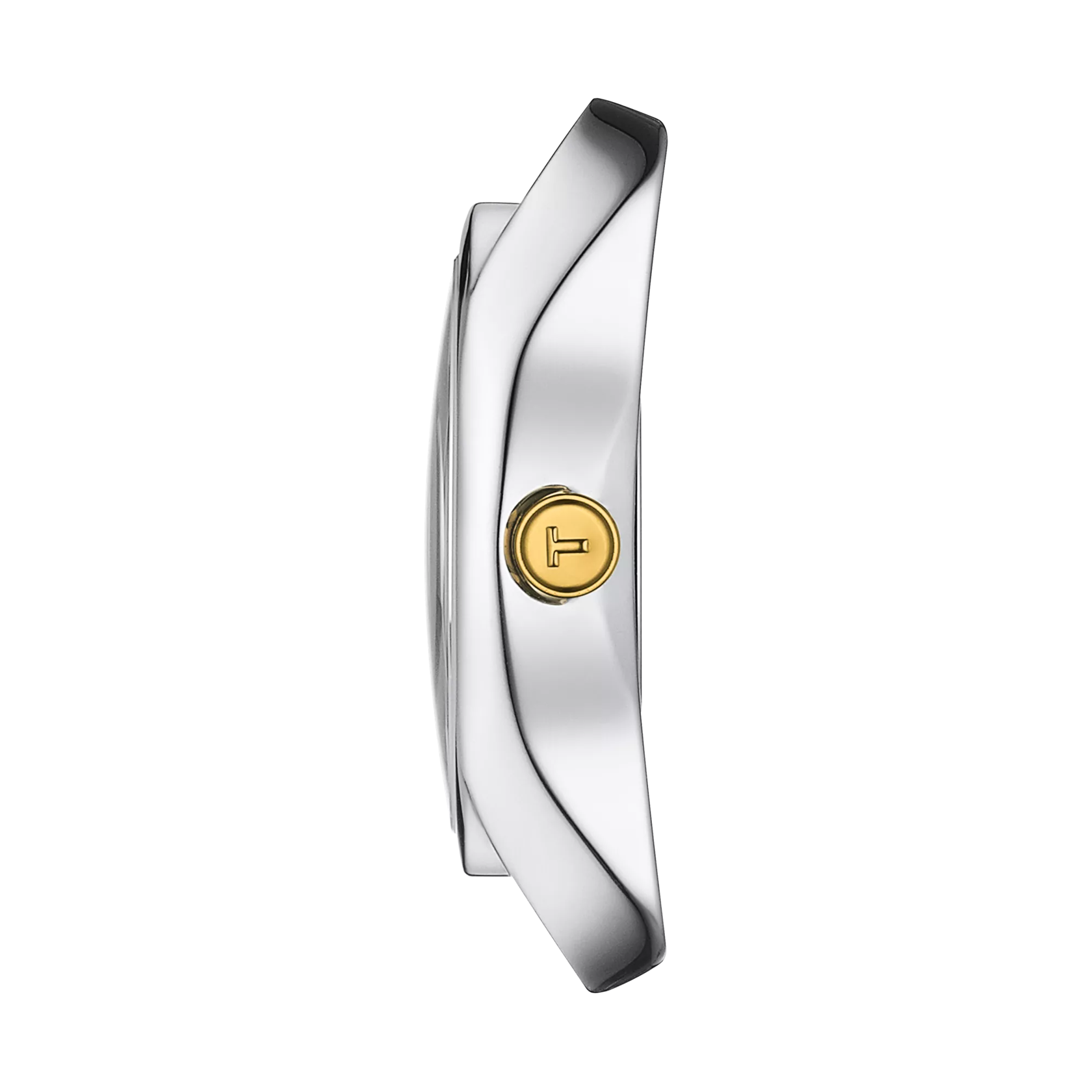 Seitenansicht des Geh&auml;uses der Uhr Tissot T-Wave