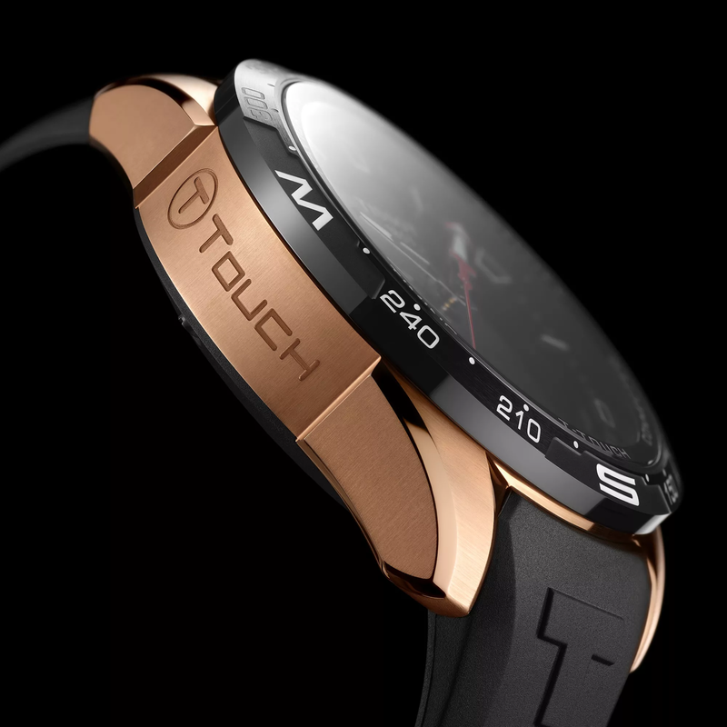 Tissot T-Touch Connect Solar 47.5mm watch on a colored background