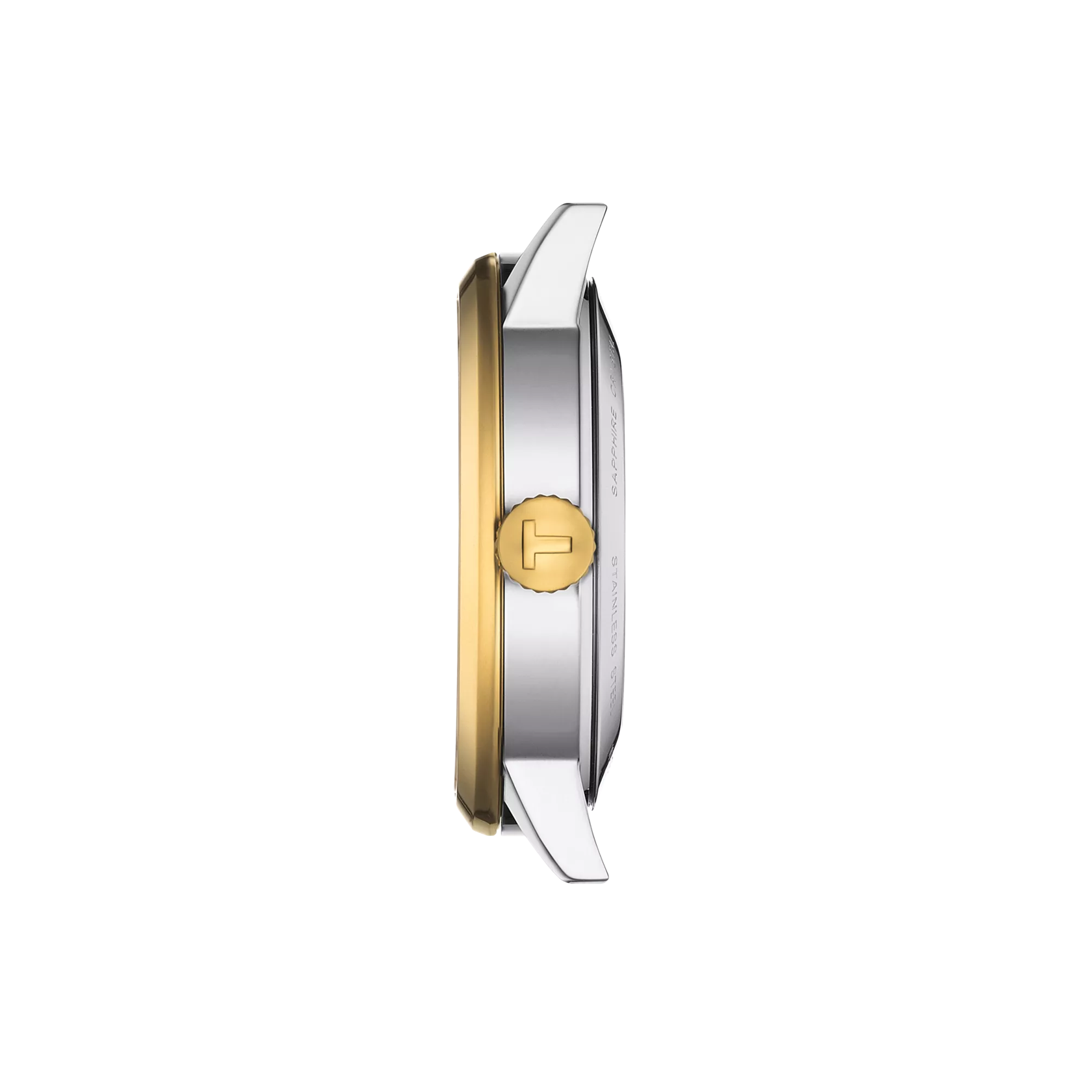 Profile view of the watch case Tissot Classic Dream 42mm