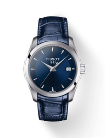 Front view of the watch Tissot Couturier Lady with shadow