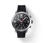 Front view of the watch Tissot PRC 200 Chronograph with shadow