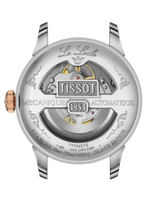 Vista posterior de la caja del reloj Tissot Le Locle Powermatic 80