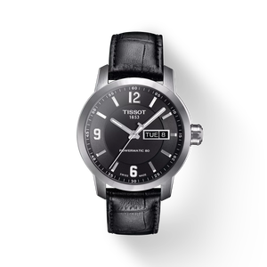 Front view of the watch Tissot PRC 200 Powermatic 80 with shadow