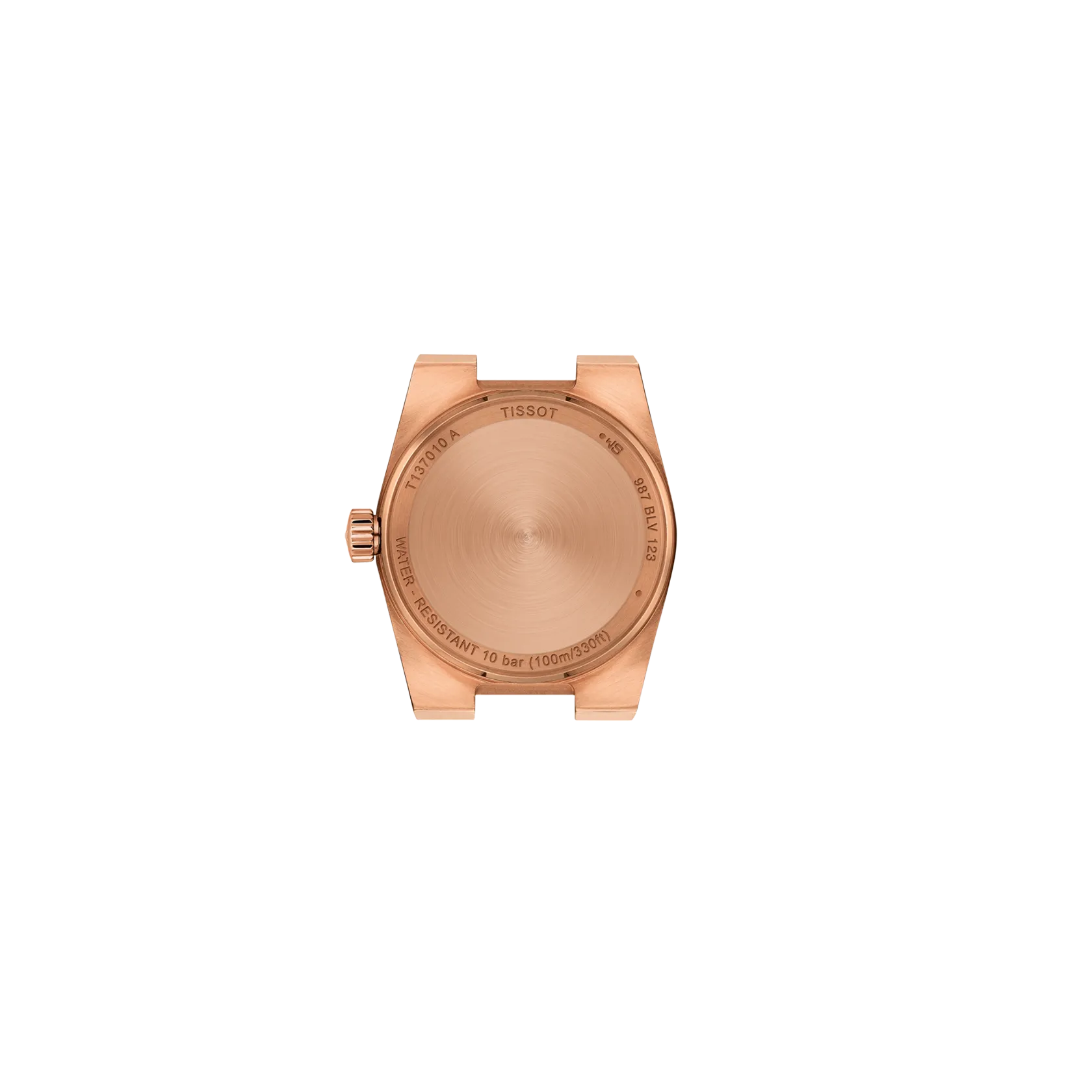 Back view of the watch case Tissot PRX 25mm