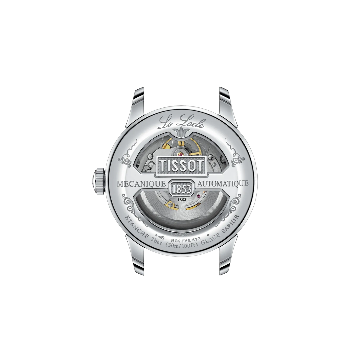 Мужские часы Tissot Le Locle 39.3 мм, цвет: Чёрный / Чёрный кожаный — фото 2