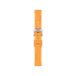 Front view of Tissot Official Orange Silicone Strap Lugs 18 mm