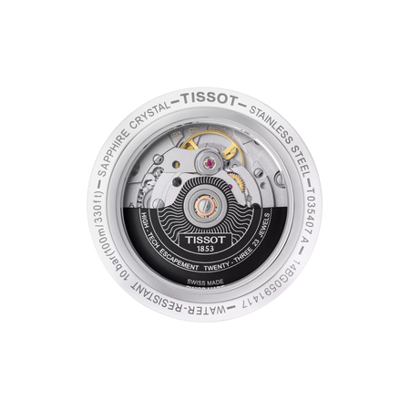 Back view of the watch case Tissot Couturier Powermatic 80