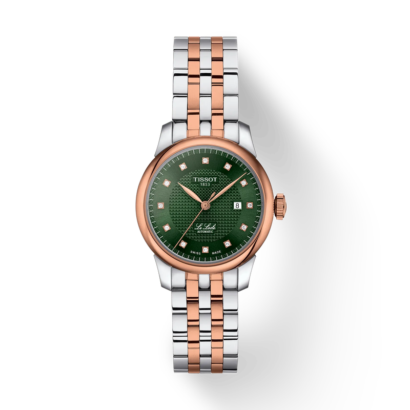 Front view of the watch Tissot Le Locle 29mm with shadow