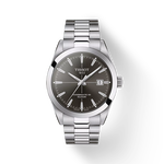 Front view of the watch Tissot Gentleman Powermatic 80 Silicium with shadow