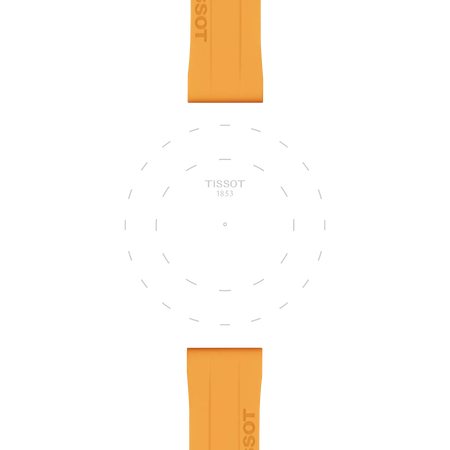 Centrarse en las asas de Correa de silicona naranja Tissot oficial asas 18 mm