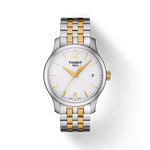 Front view of the watch Tissot Tradition Lady with shadow