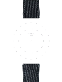 Focus on the lugs of Tissot Official Blue Textile Strap Lugs 22 mm