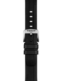 Zoom on Tissot Official Black Rubber Strap Lugs 20 mm