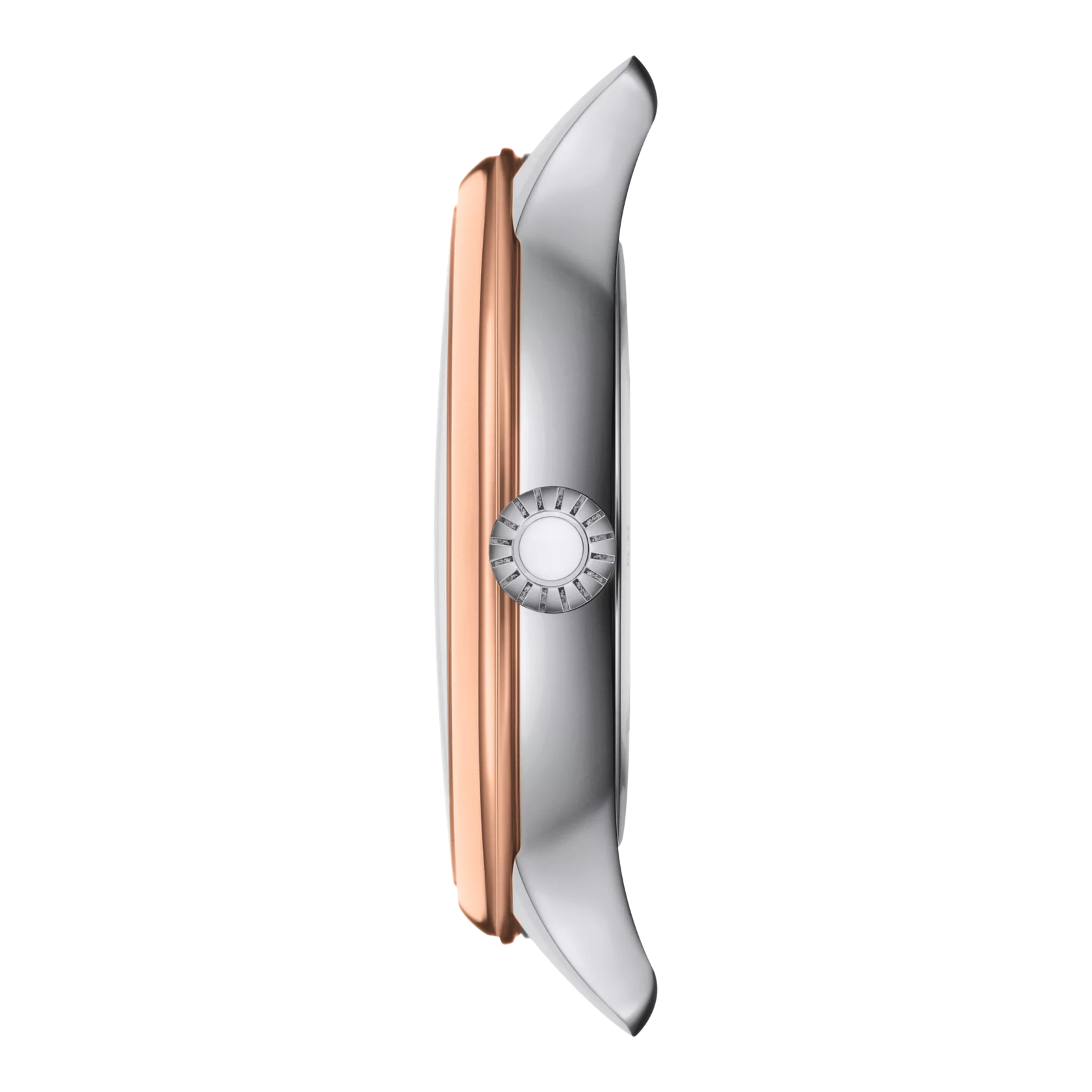 Profile view of the watch case Tissot Odaci-T