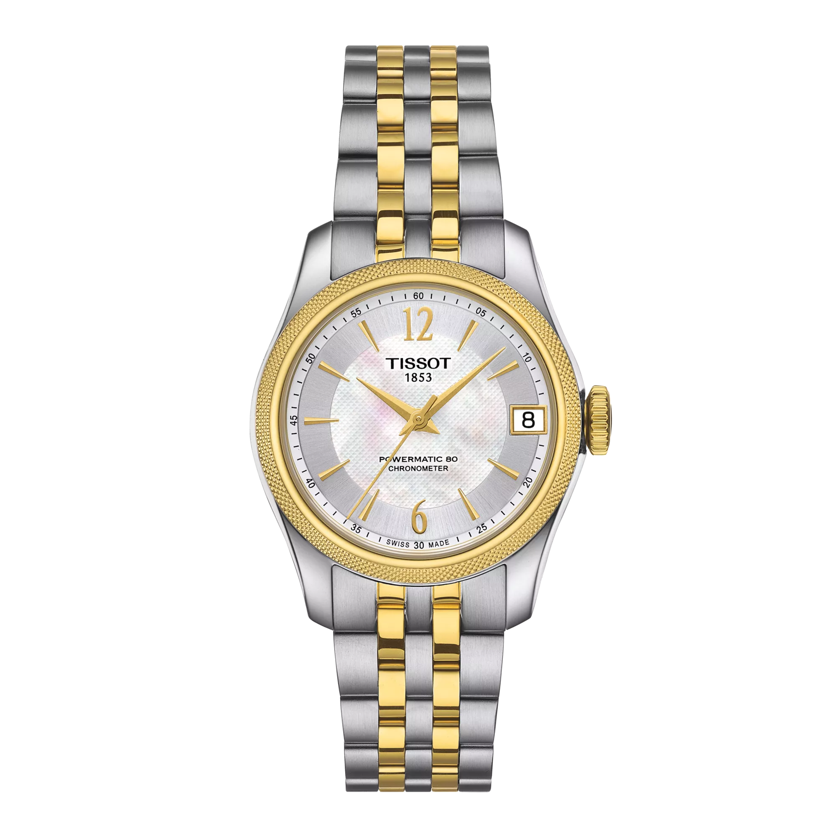 Front view of the watch Tissot Ballade Powermatic 80 COSC Lady