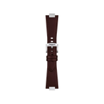 Front view of Tissot Official Brown PRX 35mm Leather Strap