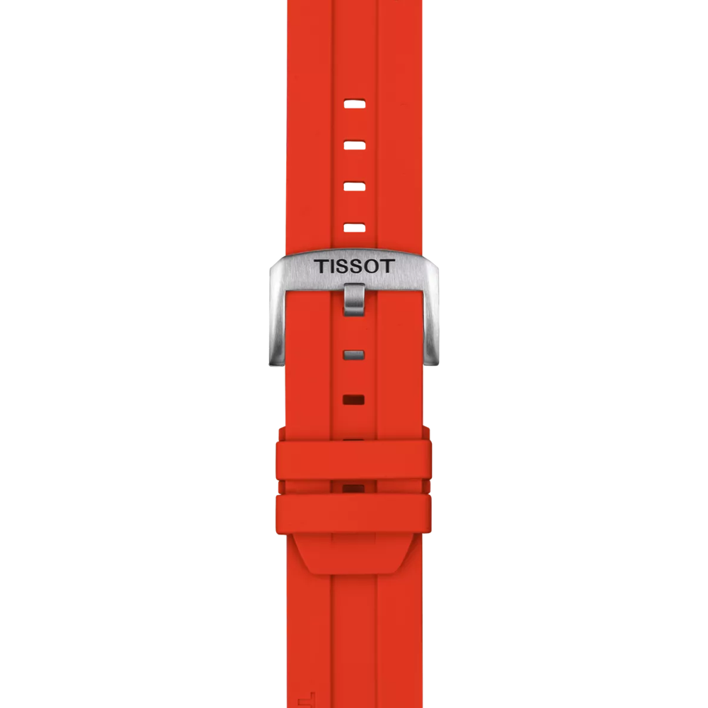 Zoom sobre Correa de silicona roja Tissot oficial asas  22 mm
