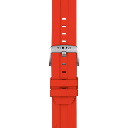 Zoom on Tissot Official Red Silicone Strap Lugs 22 mm
