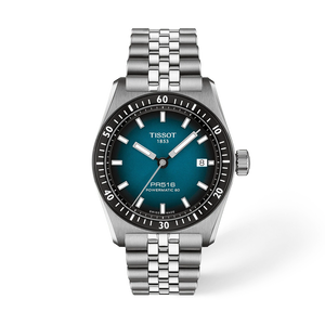 Front view of the watch Tissot PR516 38mm with shadow