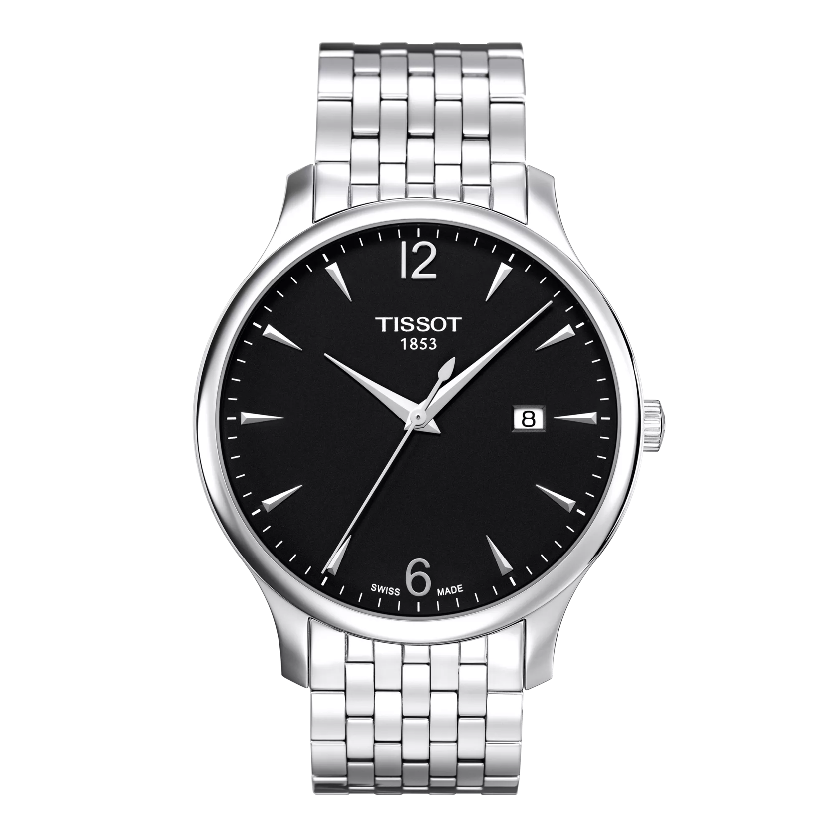 Front view of the watch Tissot Tradition 42mm