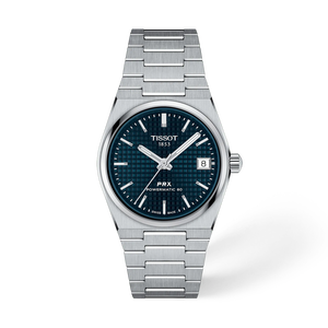 Front view of the watch Tissot PRX 35mm with shadow