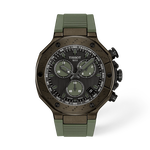 Front view of the watch Tissot T-Race 45mm with shadow